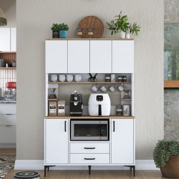 Dulap multifunctional, Rani, JE168, Alb/Maro