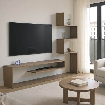 Ansamblu comoda TV Cazenda Sonoma 160x29x126 cm