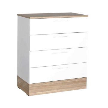 Comoda Adore Base, 4 sertare, Crem / Alb, 72 x 88 x 40 cm Comoda Adore Base, 4 sertare, Crem / Alb, 72 x 88 x 40 cm