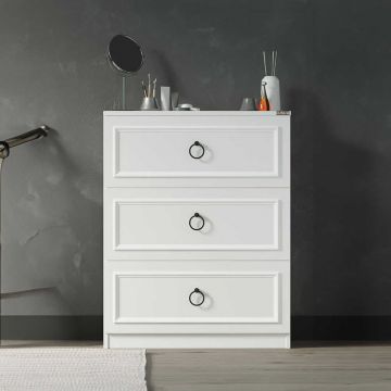 Comoda Adore Hampton, 3 sertare, 72 x 93 x 44 cm Comoda Adore Hampton, 3 sertare, 72 x 93 x 44 cm