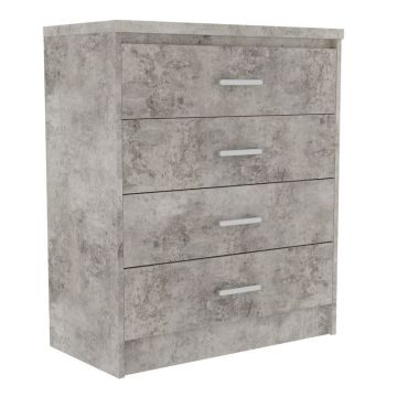 Comoda cu 4 sertare Olympus  , antracit antic 80x40x95 Comoda cu 4 sertare Olympus  , antracit antic 80x40x95