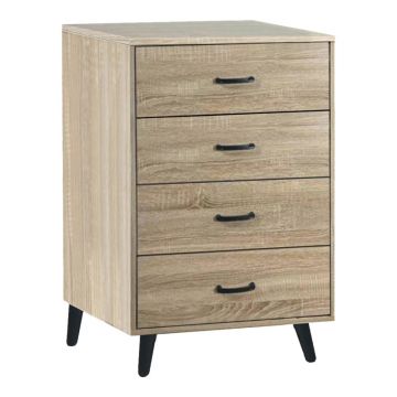 Comoda din mdf Adrenile , Natural  metal negru 80x40x84cm Comoda din mdf Adrenile , Natural  metal negru 80x40x84cm