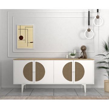 Comoda Elegant Harmony, 180 x 45 x 75, Alb-Natur, UUCOM02, UnicUtil