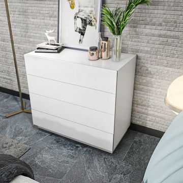 Comoda Evate, Alb, 90x81.6x45 cm Comoda Evate, Alb, 90x81.6x45 cm