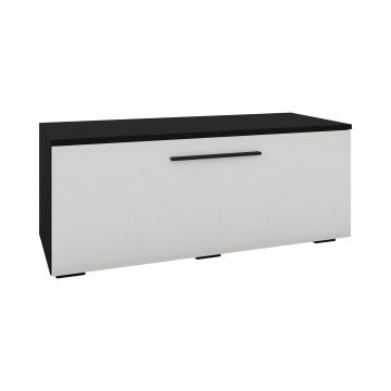 Comoda Kos, O Usa, Negru/Alb Lucios, MDF, 95 x 40 x 39 cm Comoda Kos, O Usa, Negru/Alb Lucios, MDF, 95 x 40 x 39 cm