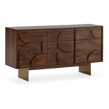 Comodă maro din lemn de mango 145x76x40 cm Trisha – MOME