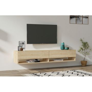 Comoda TV, Asse Home, Arges, 141x31x30 cm, PAL , Maro Comoda TV, Asse Home, Arges, 141x31x30 cm, PAL , Maro