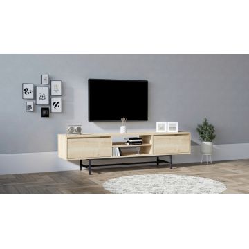 Comoda TV, Asse Home, Tauber, 180x50x40 cm, PAL, Maro Comoda TV, Asse Home, Tauber, 180x50x40 cm, PAL, Maro