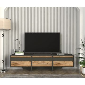 Comodă Tv Contemporary Line, 180 x 35 x 49, Antracit-Natur, UnicUtil