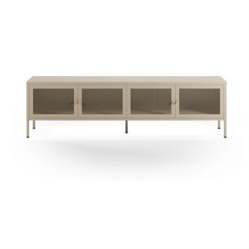 Comodă TV crem din metal 160x50x35 cm Fayna – Marckeric