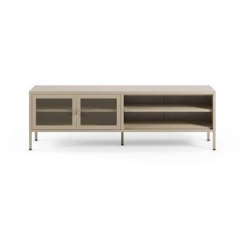 Comodă TV crem din metal 160x50x35 cm Fayna – Marckeric