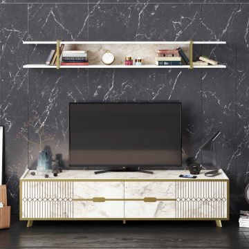 Comoda TV, Decorotika, Frida, PAL, Alb Comoda TV, Decorotika, Frida, PAL, Alb