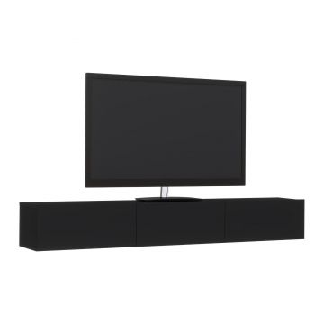 Comoda TV Elba, Negru, 180 x 30 x 25 cm Comoda TV Elba, Negru, 180 x 30 x 25 cm