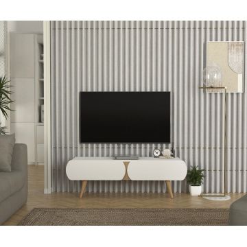 Comoda TV, Elegant Point, UnicUtil, Alb-Crem