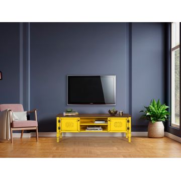 Comoda TV, Ephelia, Ada TV, 150x40x50 cm, MDF , Galben