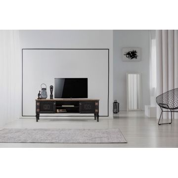 Comoda TV, Ephelia, Ada TV, 150x40x50 cm, MDF , Negru