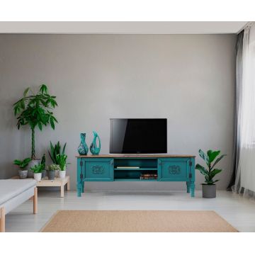 Comoda TV, Ephelia, Ada TV, 150x40x50 cm, MDF , Turcoaz