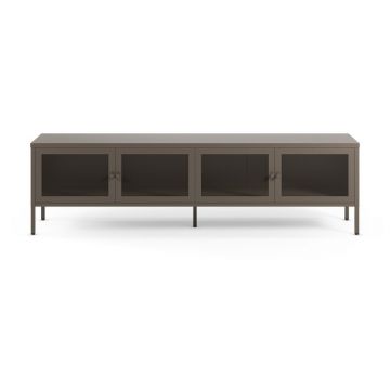 Comodă TV gri din metal 160x50x35 cm Fayna – Marckeric
