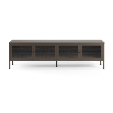 Comodă TV gri din metal 160x50x35 cm Layna – Marckeric
