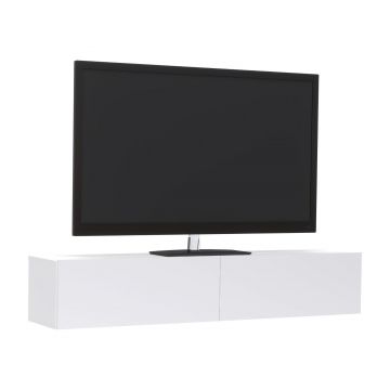 Comoda TV Isla, 2 Usi, Alb, 135 x 28 x 25 cm Comoda TV Isla, 2 Usi, Alb, 135 x 28 x 25 cm