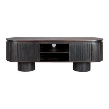 Comodă TV maro închis din lemn de mango 140x45x40 cm Kenji – Dutchbone