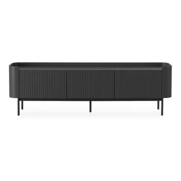 Comodă TV neagră 180x55x40 cm Willa – MOME