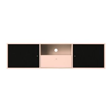 Comodă TV neagră/roz-deschis 161x42x45 cm Mistral – Hammel Furniture