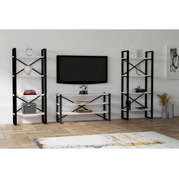 Comoda TV, Puqa Design, Egzotik, PAL, Alb