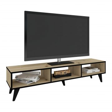 Comoda TV Tirro V2, Stejar Artisan/Negru, 150 x 35 x 35 cm Comoda TV Tirro V2, Stejar Artisan/Negru, 150 x 35 x 35 cm
