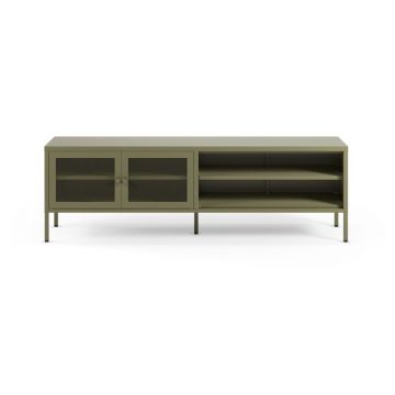 Comodă TV verde din metal 160x50x35 cm Fayna – Marckeric