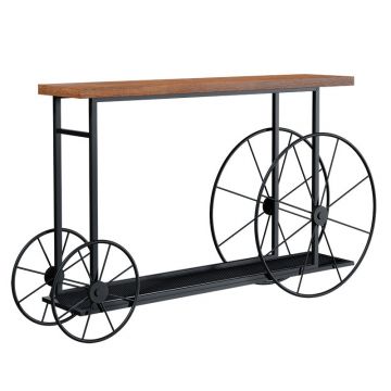 Consola Bike  , negru-nuc 148x28x85cm Consola Bike  , negru-nuc 148x28x85cm