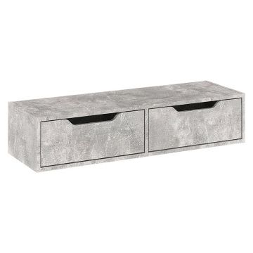 Consola-masa de toaleta suspendata Alberto a marmura Gri 100x32x22cm Consola-masa de toaleta suspendata Alberto a marmura Gri 100x32x22cm