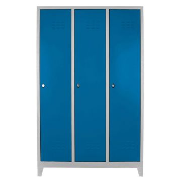 Dulap de depozitare cu incuietoare, Shelvoria, Js1027Ma, 97x185x37 cm, Otel, Gri/Albastru