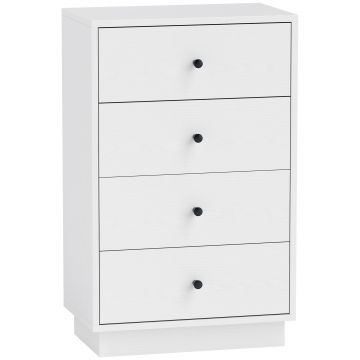 HOMCOM Sertar șifonier cu 7 sertare dulap din material lemnoas în stil modern 47 x 29 x 75 cm Alb | Aosom Romania