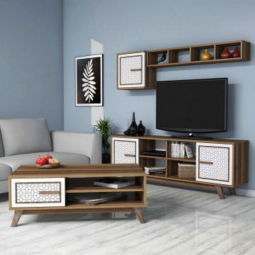 Set mobilier living, Hommy Craft, Ayla, PAL, Nuc/Alb Set mobilier living, Hommy Craft, Ayla, PAL, Nuc/Alb