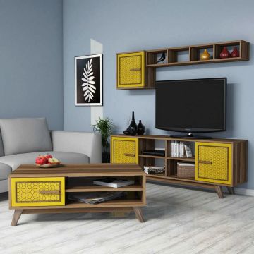 Set mobilier living, Hommy Craft, Ayla, PAL, Nuc / Galben