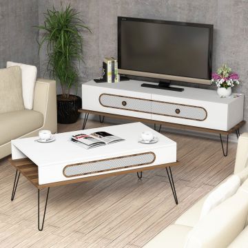 Set mobilier living, Hommy Craft, Ekol, PAL, Alb Set mobilier living, Hommy Craft, Ekol, PAL, Alb