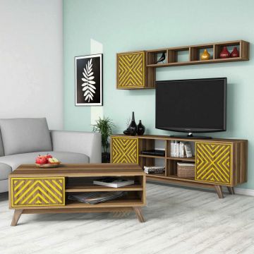 Set mobilier living, Hommy Craft, Inci, PAL, Nuc / Galben