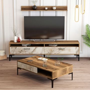 Set mobilier living, Hommy Craft, Istanbul, PAL, Nuc/Alb Set mobilier living, Hommy Craft, Istanbul, PAL, Nuc/Alb