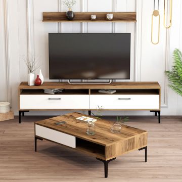 Set mobilier living, Hommy Craft, Istanbul, PAL, Nuc/Alb Set mobilier living, Hommy Craft, Istanbul, PAL, Nuc/Alb