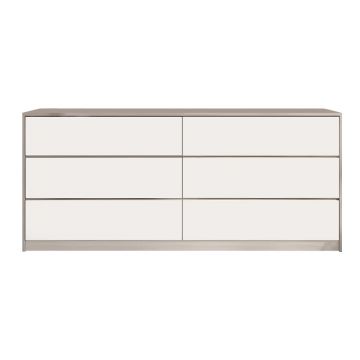 Comoda Kuanger , alb-Natural 120x40x70cm