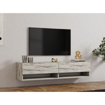 Comoda TV, Asse Home, Arges, 141x31x30 cm, PAL , Travertin