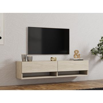 Comoda TV, Asse Home, Arges, 141x31x30 cm, PAL , Travertin