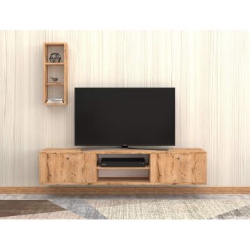 Comoda TV, Elegance, Aurora, 180x35x35 cm, PAL, Maro