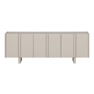 Comodă TV gri deschis din lemn de pin 152x53x46 cm Basu – WOOOD