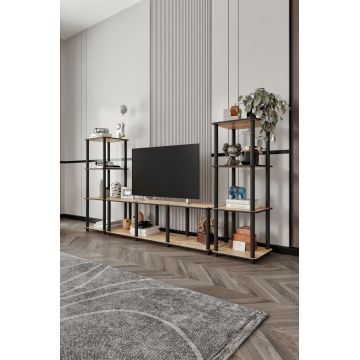 Comoda TV, Hanah Home, Grand, 188x106x34 cm, MDF , Stejar