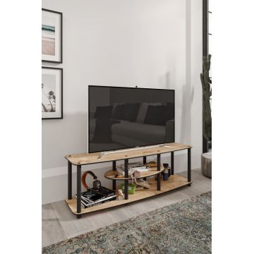 Comoda TV, Hanah Home, Mesivo, 120x35x38 cm, MDF , Stejar