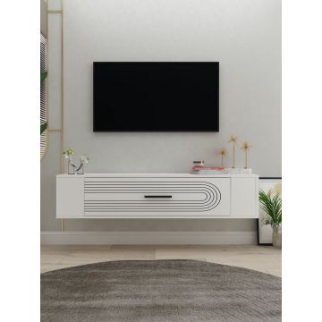 Comoda TV, Hanah Home, Restol 3, 120x33.2x26.4 cm, PAL , Alb