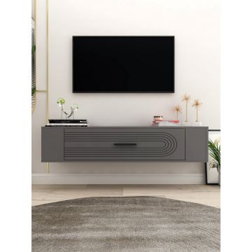 Comoda TV, Hanah Home, Restol 3, 120x33.2x26.4 cm, PAL , Antracit