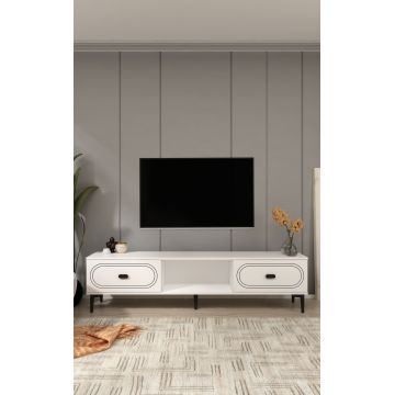 Comoda TV, Hanah Home, Weny, 150x40.6x29.6 cm, PAL , Alb